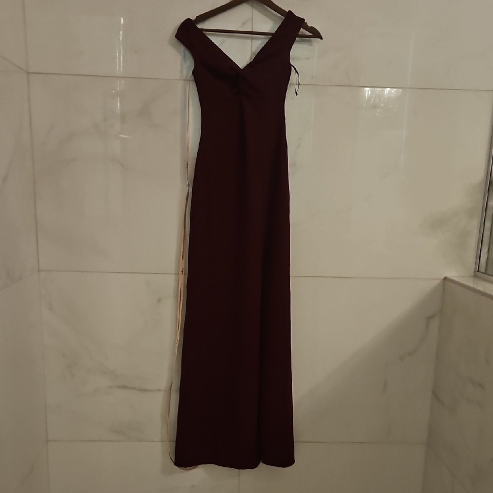 Lulu's Deep Burgundy Maxi Dress